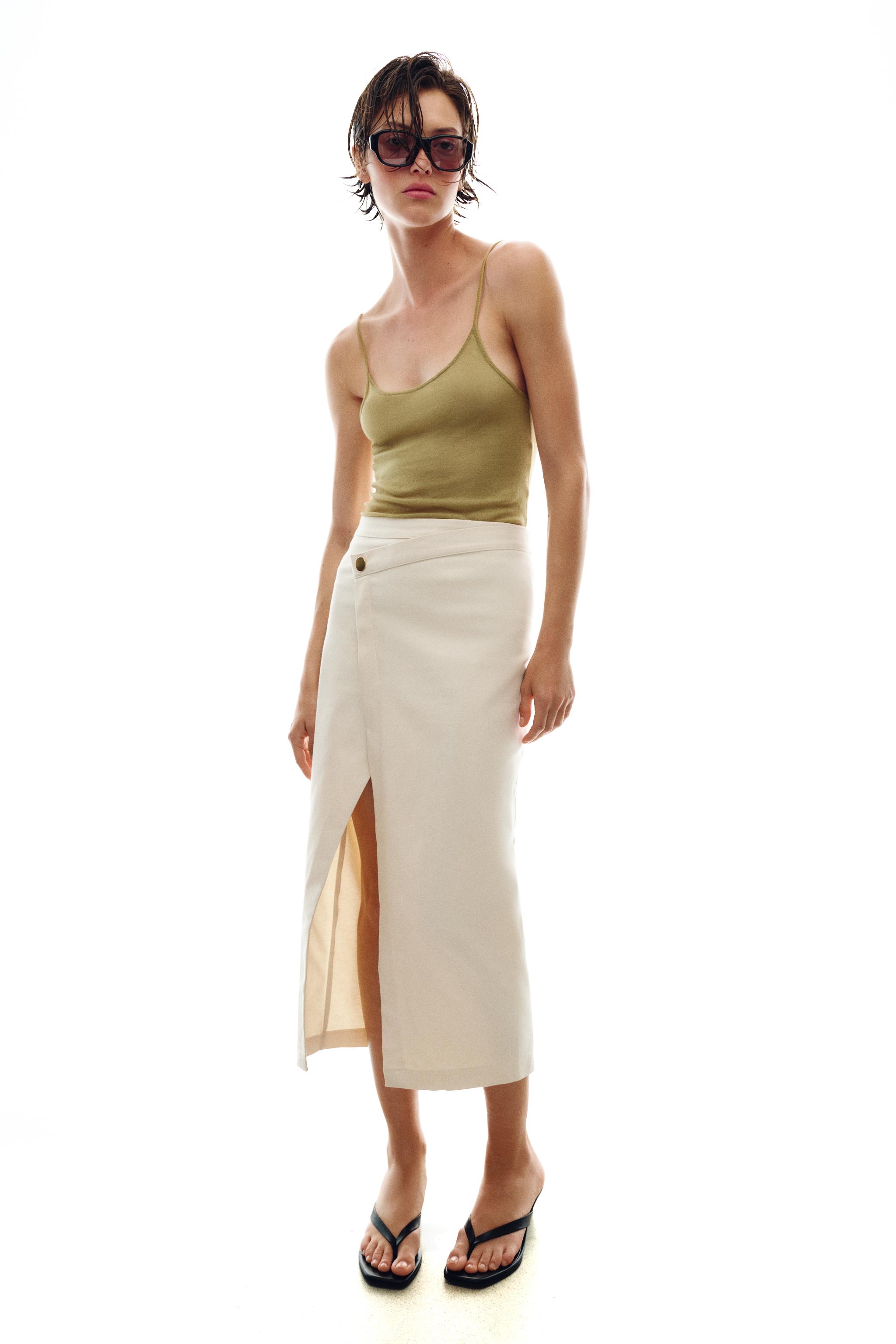 WRAP MIDI SKIRT
